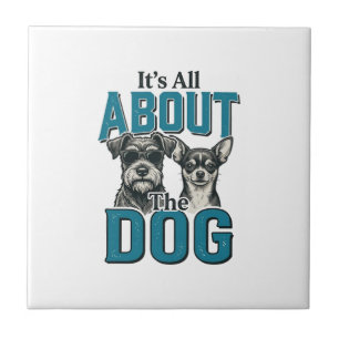 Azulejo diseño vectorial de cita de amante de perros vinta