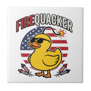 Azulejo Diseño vectorial de fuegos artificiales de pato pa