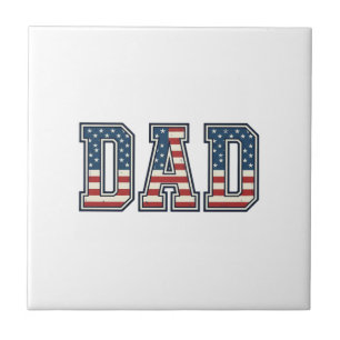 Azulejo Diseño vectorial de letras de bandera de papá patr