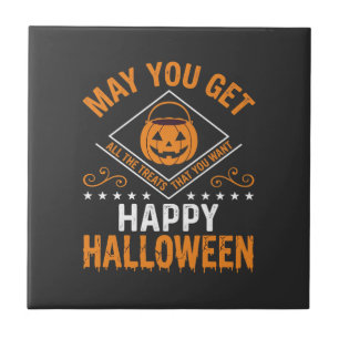 Azulejo Diseño vectorial de regalos de calabaza de Hallowe