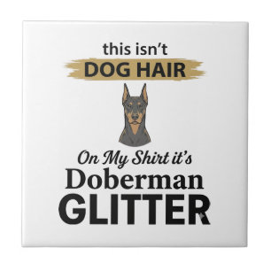Azulejo Diseño Vintage Amante Perro Divertido Brillo Dober