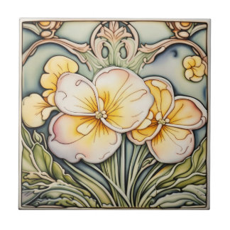 Azulejo diseño vintage antigüedades de cerámica peranakan