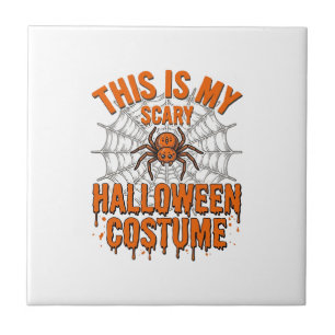 Azulejo Diseño Vintage Telaraña de Disfraz de Halloween Es
