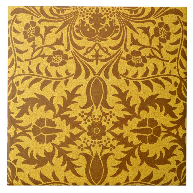 Azulejo Diseño William Morris, Vine Gold, (Frente)