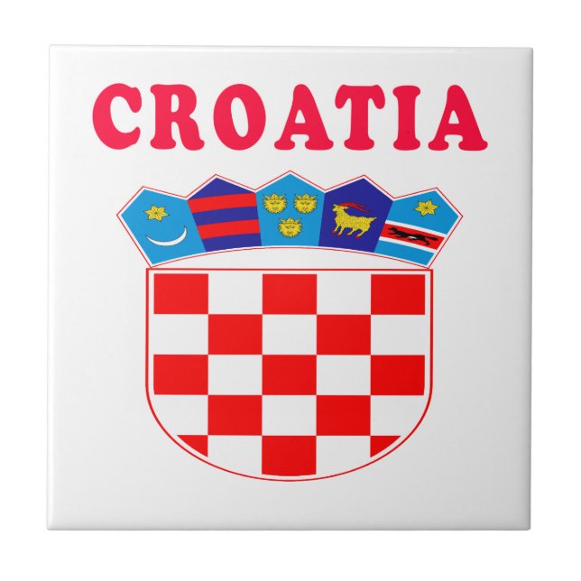 Azulejo Diseños del escudo de armas de Croacia (Frente)