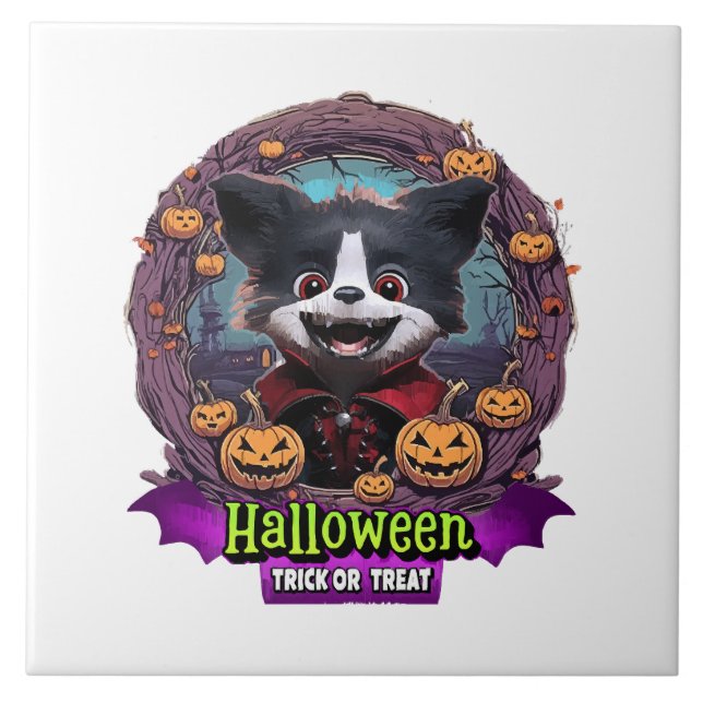 Azulejo Disfraz de Halloween para cachorro (Frente)
