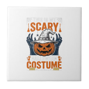 Azulejo Disfraz espantoso de Halloween Camiseta de sombrer