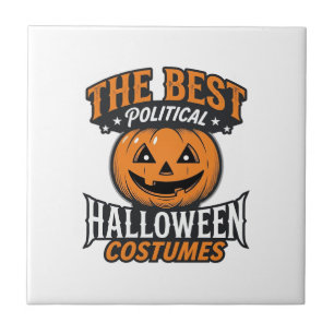 Azulejo Disfraz político de Halloween Calabaza Camiseta Vi