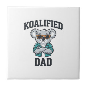 Azulejo Disfrazado de Koala Papá Diseño de Camiseta_1