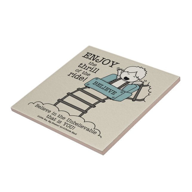 Azulejo Disfruta del paseo (Lado)