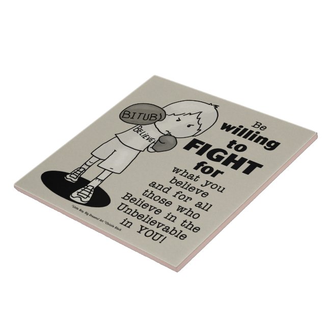 Azulejo Dispuesto a luchar (Lado)