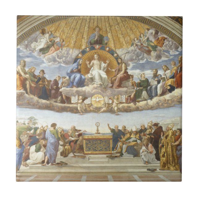 Azulejo Disputación del Santo Sacramento, Rafael Sanzio (Frente)