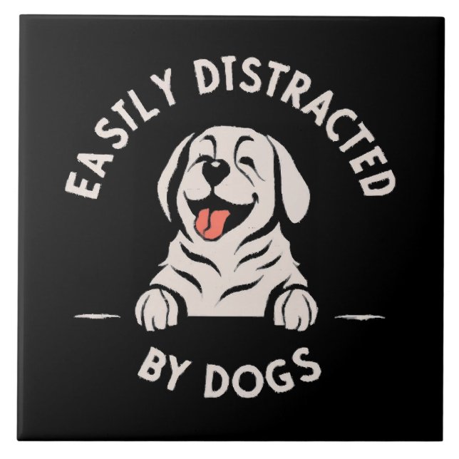Azulejo Distraído fácilmente por perros (Frente)