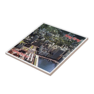 Azulejo Distrito central de HONG KONG, Asia,