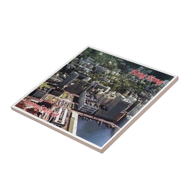 Azulejo Distrito central de HONG KONG, Asia, (Lado)