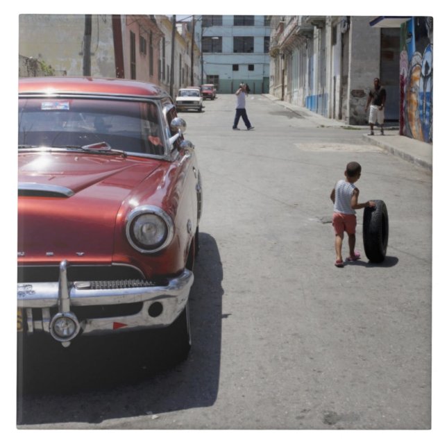 Azulejo Distrito de African Hamel, La Habana, Cuba, UNESCO (Frente)