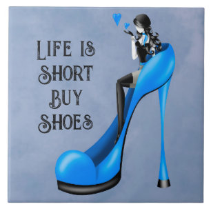 Azulejo Diva de moda en Stiletto Blue