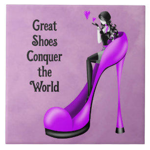 Azulejo Diva de moda en Stiletto Purple