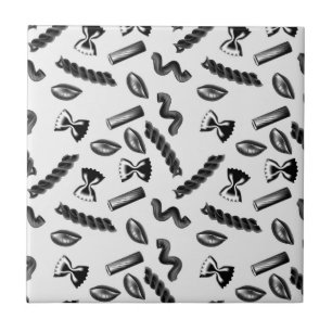 Azulejo Diversidad de Pasta Gris Comida Italia Amante Food