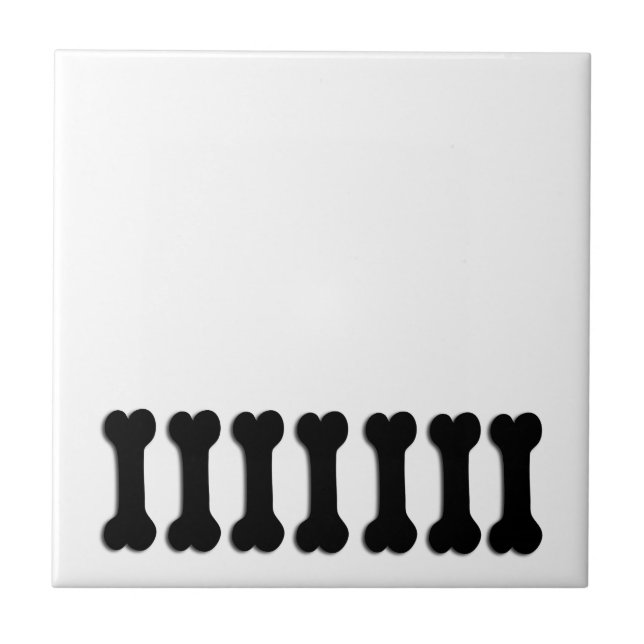 Azulejo Diversión y NEGRO temático juguetón V01 del regalo (Frente)