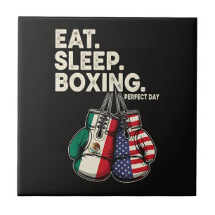 Azulejo Divertido Comer Dormir Repetir Boxeo
