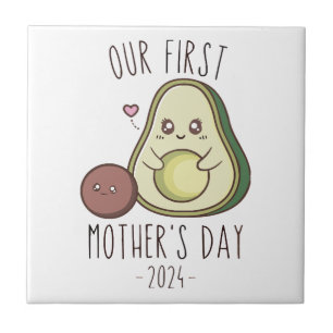 Azulejo Divertido el primer día de nuestra madre