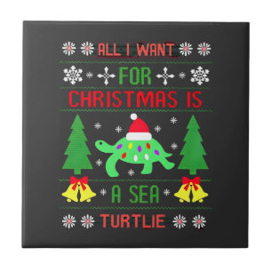 Azulejo Divertido Feo Todo Lo Que Quiero Para Navidad Es U