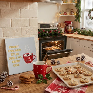 Azulejo Diviértete con Hot Cocoa & Holiday Cheer Festivo N
