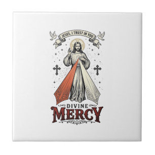 Azulejo Divina Misericordia Jesús Confío en Ti Camiseta Vi