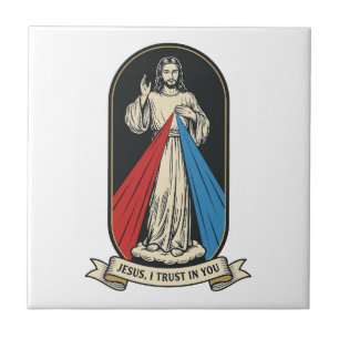 Azulejo Divina Misericordia Jesús Vintage