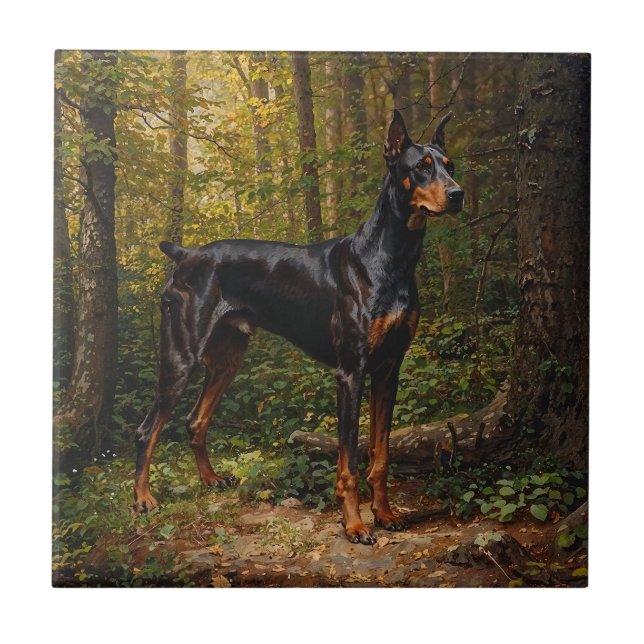 Azulejo Doberman Pinscher (Frente)