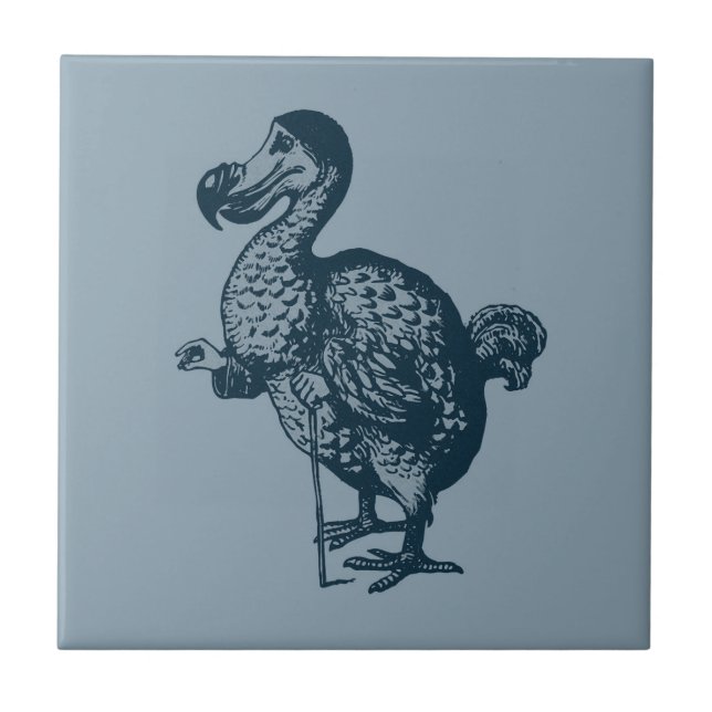 Azulejo Dodo de Tenniel Pequeño (4.25" x 4.25") Tile cerám (Frente)