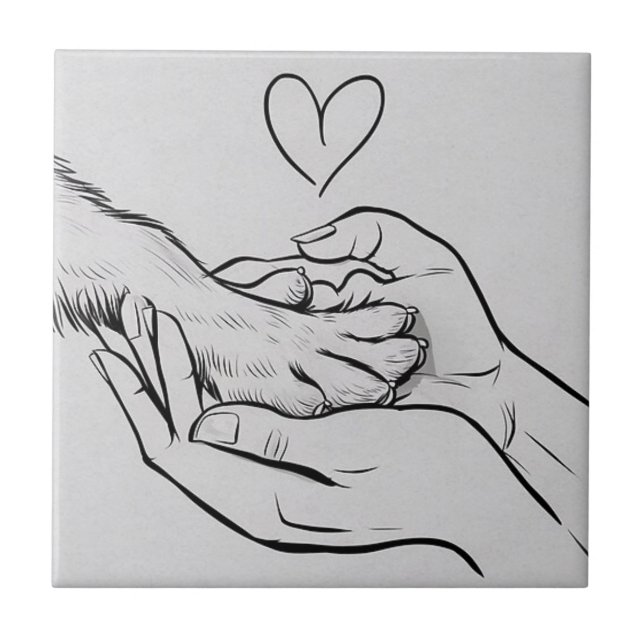 Azulejo Dog Lovers / Amantes de cães  (Frente)