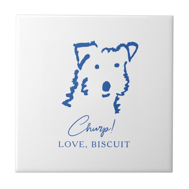 Azulejo Dog Mom Personalized Fox Terrier Memorial Tile (Frente)