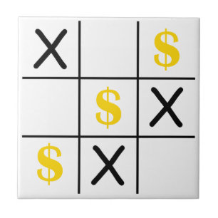 Azulejo Dollar Tic Tac Toe