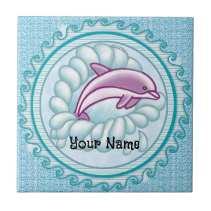 Azulejo Dolphin Splash