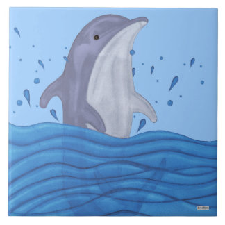 Azulejo Dolphin Splash