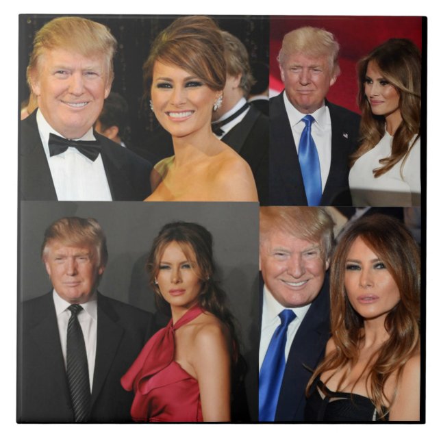AZULEJO DONALD & MELANIA TRUMP (Frente)