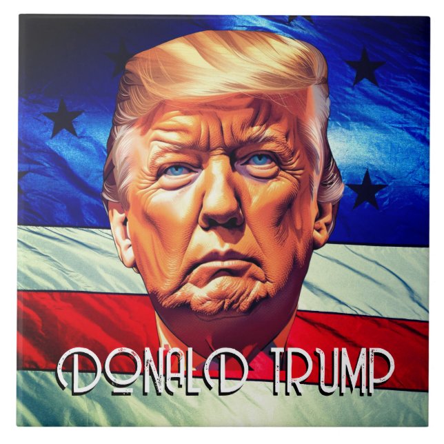 Azulejo Donald Trump y la gloria de los viejos (Frente)