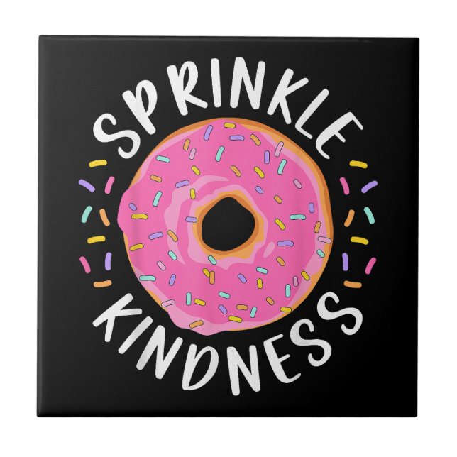 Azulejo Donut Sprinkle Kindness Chicas graciosas (Frente)