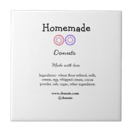 Azulejo Donuts caseros hechos con amor agregar sitio web d