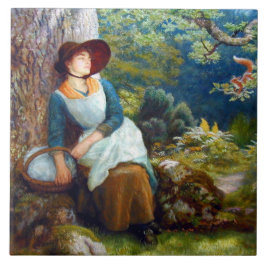 Azulejo Dormir en el bosque (por Arthur Hughes)