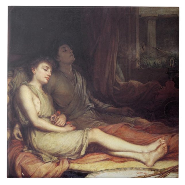 Azulejo Dormir y su muerte de medio hermano (dolor) (Frente)