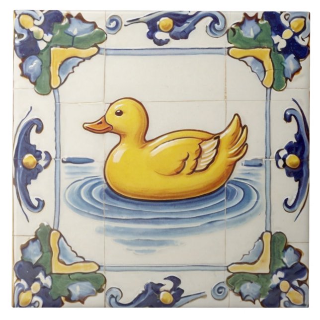 Azulejo Dormitorio amarillo Duck azul verde decorativo cua (Frente)