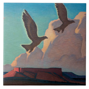 Azulejo Dos águilas por Maynard Dixon
