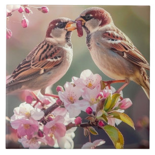 Azulejo Dos Aves Bonitos