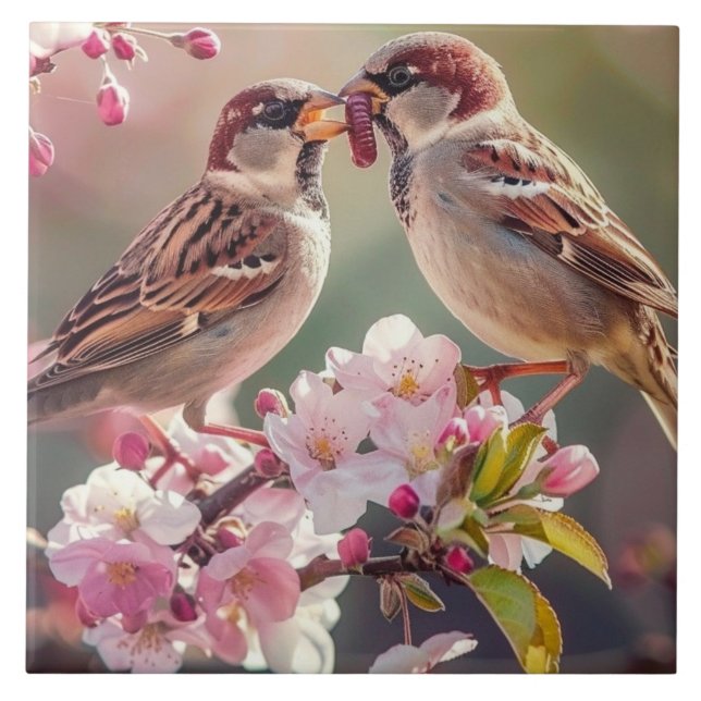 Azulejo Dos Aves Bonitos (Frente)