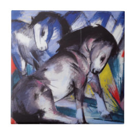 Azulejo Dos caballos (por Franz Marc)