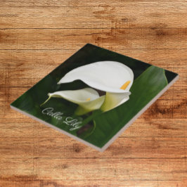 Azulejo Dos Calla Lilies Floral Blanca