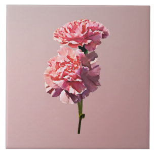 Azulejo Dos carnaciones rosadas